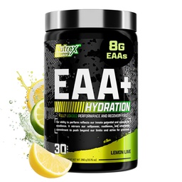 Nutrex Research EAA Hydration 124; EAA + BCAA Powder Between 124; Muscle Recovery, Strength, Muscle Building, Endurance Between 124; 8G Essential Amino Acids + Electrolytes Between 124; (Packaging My Vary) 30 Servings (Lemon Lime)