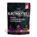 Ulepszone opakowania z proszkiem elektrolitycznym (Malina Guava Agregat 124; 20 Pakiety) w / 0 Cukier + BCAA + B- Vitaminy Suplement Elektrolitu w Cynk potasu i magnezu do hydrolizy - Keto Electrolytes