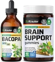BIO KRAUTER Bacopa Tincture 4 Fl. Oz. & Wsparcie mózgu 60 Gummies