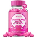 Hormon Równowaga dla kobiet Gummies + PMS Suplement Ulgi - Pomaga huśtawki nastrojów, Czysta skóra, Zmniejszone skurcze i wzdęcia - Hormonal PMS Gummies PCOS Witamina z żurawiny, Dong Quai (60 Gummies)