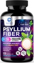 Pzyllium Husk Fiber Supplement 1500mg - Wegański Prebiotyk, Rozpuszczalny Fiber do Codziennej Digestive Health & Regularny Wsparcie, Natural Pzyllium Powder Caps, Sugar- Free, Non-GMO & Gluten- Free - 120 Kapsułki