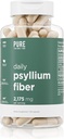 Codziennie Psyllium Husk Fiber Suplement przez Pure for Men & Pure dla jej 124; Regularność trawienna & Gut Health Support Between 124; Rozpuszczalny proszek Fiber, 2,175mg Per Serving 124; 150 Kapsułki