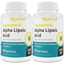 Liposomal Alpha Lipoic Acid 1400mg Softgels, ALA Supplement with L-Carnitine 1000mg, Ubiquinol (Active CoQ10) 100mg and Vitamin E 10mg for Antioxidants, Nerve & Energy, 120 Softgels
