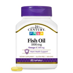 21 Century Fish Oil 1000 mg Softgels, 60 Count (Pack of 3)