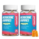 2 Pack Berberine Gummies -1200mg Berberine Supplement with Ceylon Cynamon for Metabolic and Energy Support, Vegan Gelatin- Free- 120 Count