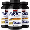 Force FACTOR Prostate, 3- Pack, Saw Palmetto i Beta Sitosterol Suplement dla mężczyzn, Prostate Health Support, Size Support, Ulgi w moczu, Kontrola pęcherza, Reduct Nighttime Urnation, 180 Softgels