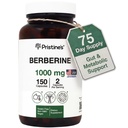 Suplement Berberynowy PRISTINE kapsułki - 1000 MG 75 Day Supply 150 Kapsułki - Serce, & Immunitet Wsparcie dla Zdrowia Przeciwutleniacz - Trakt spożywczy & Zdrowe Gut Flora Wsparcie