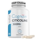 Teaveli Cognizin Citicoline- 500mg CDP Choline Capsules- Klinicznie badany suplement mózgu do wsparcia klarowności, koncentracji i pamięci - Najbardziej Biodostępna forma suplementów choliny - 30 Służenia