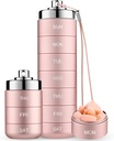 Mossime Metal Travel Pill Organizer, Portable 7 Day Vitamin Organizer Stackable, Waterproof 1 Times A Day Pill Box, Large Pill Container, Daily Medicine Organizer for Vitamin, Fish Oil, Supplement