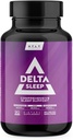 Delta Sleep by HTLT XI124; Kompleksowy suplement do snu z Ashwagandha, Melatonin, 5- HTP, & GABA XI124; L- Theanine & Magnezu Glycinate do utrzymania poziomów GABA XI124; Valerian Root for Sleep, (90 kapsułki)