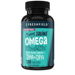 Ocean Saving Omega, Algae Omega 3, Suplement DHA, 4-Miesiące dostaw, zrównoważony zasolony, Najwyższe poziomy DHA na kapsułki (440 mg), w / DPA