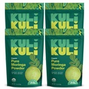 Kuli Kuli Moringa Oleifera Organic Leaf Powder & Green Smoothie, 100% Pure USDA Certified & Non-GMO Moringa Powder, Great with Smoothies, Herbata, i żywności, 4 Pack
