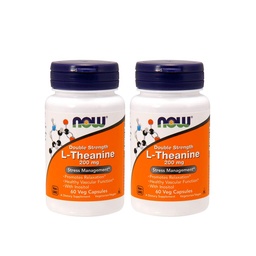 Teraz żywność L- Theanine 200 mg, 60 kapsułki roślinne (2 opakowania)