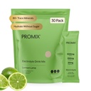 ProMix Nutrition Electrolytes Pakiety w proszku - Cukier wolny, Zero Calorie, Stewia wolna, Friendly postu, Naturalny himalajski różowy sól - Limonka - 30 Słupki (Opakowanie 30)