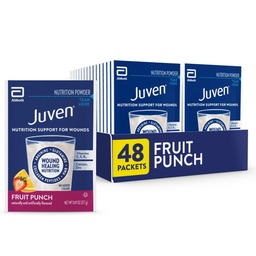 Juven Teratio Nutrition Drink Proszek Włączając peptydy kolagenowe, aminokwasy i HMB do wspomagania gojenia rany, Funt Punch, 48 opakowań
