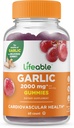 Żywe gumki czosnkowe - 2000 mg - Great Desting Natural Flavor Gummy Suplement witaminy - Gluten Free, Wegetarianin, GMO Free Chewable - dla dorosłych 90 Gummies