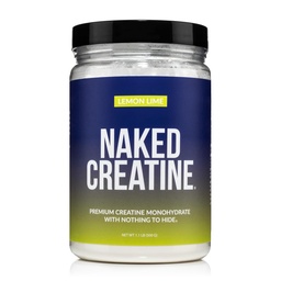 NAKED Pure Micronized Lemon Lime Creatine Monohydrate - 42 Servings - 500 Grams, 1.1Lb Bulk, Vegan, Non-GMO, Gluten Free, Soy Free. Aid Strength Gains, No Additives