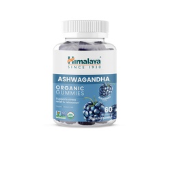 Himalaya Ashwagandha Organic Gummies, KSM-66 Organic Ashwagandha to Help with Stress Relief, Energy and Relaxation, 60 Gummies with Delicious BlackBerry Flavor