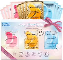 grace & stella Under Eye Patches (12 par) Maski na oczy dla puffy Eyes and Dark Circles - Stocking Stuffers, Boże Narodzenie prezenty dla kobiet - Prezenty na urodziny, Bachelorette Party, Druhny, Opieka nad sobą