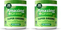 Paleta niesamowitych zieleni traw Superfood Proszek: Zielony Proszek z Digestive Enzymy i Probiotyki, Organic Spirulina, Chlorella, i Burak Root Powder, Oryginalny, 30 Sług (60 Sług ogółem)