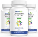 Liposomal Fisetin z suplementami Quercetin 1200 mg na serwowanie, Wysoka Absorpcja Polifenole Antyoksydanty dla kobiet, Mężczyźni, Non-GMO, Gluten- Free, 3 butelek - 180 Softgels
