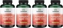 Swanson Pumpkin Seed Oil - Wysoka biodostępność EFA - (100 kapsułki Softgel, 1000mg każdy) 4 opakowania
