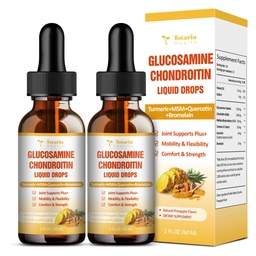(2 opakowania) Glukozamina Chondroitin MSM Support Joint Health - Chondroitin Sulote Supplement Turmeric, Quercetin, Bromelain, MSM Olej