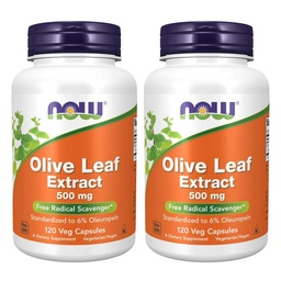 Teraz Foods Olive Leaf Extract 500mg Standaryzowane do 6% Oleuropein, 120 Vcaps (2 opakowania)