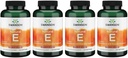 Witamina E Swanson - Naturalny suplement witaminy promujący zdrowie układu sercowo-naczyniowego - Naturalna formuła dostarczająca podstawowe D- Alpha Tocoferole - (100 Softgels, 1000 j.m. Każdy) (4 opakowania)