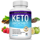 Keto Boost Diet Suplement Ketosis - Natural Exgenous Keto Formula Support Energy & Focus, Zaawansowane Ketones dla Ketogenic Diet, Keto Diet Pigułki, dla mężczyzn Kobiety
