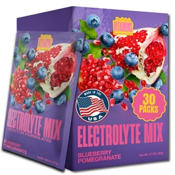 Witaminy Dr. Price 's Electrolyte Mix Supplement Powder, 72 Tracle Minerals, Potas, Sód, Zamiana elektrolitów Keto Drink 124; Blueberry- Granat 30 Pakiety Y124; No Sugar, Keto, Wegan, Non-GMO