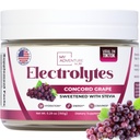 Cukier zerowy - Concord Grape Electrolytes Powder - Bardzo odświeżające Nawodnienie - Kofeina Free Energy with All Natural Ingredients - Vegan, Keto & Paleo - Sugar Free Electrolytes Drink Mix - 30 Servings