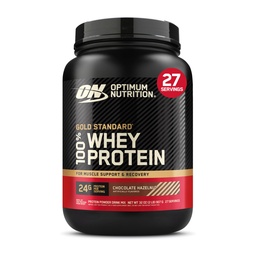 Optimum Nutrition Gold Standard 100% Proszek białkowy serwatki, Czekoladowy orzech laskowy, 2 funt (Opakowanie może Vary)