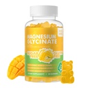 90 CT Magnezu Glycinate Gummies 1000mg - Suplement potasu bez cukru Magnezu z witaminą D, B6, CoQ10 dla spokojnego nastroju i wsparcia snu - 90 Mango Gummies ananasowy