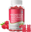 Glucynian magnezu Gummies 700mg, Glucynian magnezu wolny od cukru, Glucynian magnezu Kompleks potasu Suplement z potasu, Witamind, B6 dla spokojnego wsparcia i snu dla dorosłych - 60 Malina Gummies