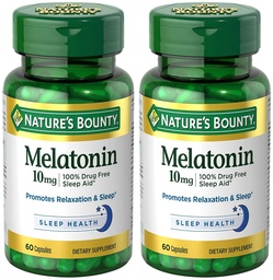 Melatonina 10 mg, 2 butelki (60 sztuk)
