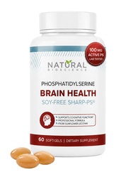 Soy Free Phosphatidylserine 100mg Softgel - suplement PS zwiększa pamięć, Focus, Problem Solving, Cortisol Control. Naturalny słonecznik Lecytyna, Opatentowany Sharp PS- Green. Non-GMO, 60 Softgels
