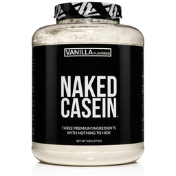 NAKED Casein - Vanilla Micellar Casein Protein - 5 funt luzem, GMO-, Gluten- Free, Soy- Free, Preservative- Free - Stymulacyjny wzrost mięśni - Poprawa odzyskiwania - 61 Sługi