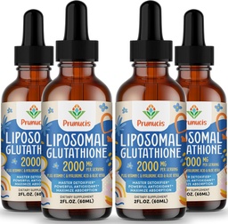2000MG Liposomal Glutation Liquid, 98% Wchłanianie, Forma aktywna L- Glutation Suplement, Wegański Przyjazny, Potężny zespół przeciwutleniający dla układu immunologicznego, Obrona starzenia, Detox, 8 FL.OZ