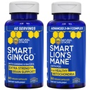 NATURAL STACKS Ginkgo Biloba + Lions Mane Mushroom Bundle - Focus & Memory Support * - 120 kapsułki
