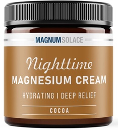 Krem magnezowy - Nocny balsam magnezowy - Stosować do nóg, pośladków, ramion lub klatki piersiowej - Topical Magnezu chloride - USA Made and Safe for Kids (Cocoa)