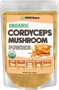 XPRS Nutra Organic Cordyceps Grzyb - Premium Cordyceps Grzyby - Prawdziwe Grzyby Cordyceps Proszek Suplement do Energetyki i Wsparcia immunologicznego - Weganski Grzyb Cordyceps (8 oz)