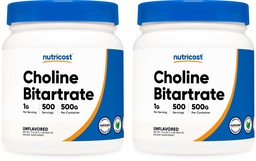 Nutricost Pure Choline Bitartrate Proszek 500G (2 butelki)
