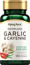 Piping Rock Odorless Czosnek Softgels 124; 180 Softgels Description 124; Suplement z Cayenne Extract Description 124; Allium Sativum Description 124; Non-GMO, Gluten Free