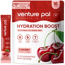 Penture Pal Sugar Free Electrolyte Powder Pakiety - Płynny codzienny IV Drink Mix dla szybkiego nawodnienia & Odzyskiwanie partii 124; 5 Witaminy & 7 Elektrolity 124; Keto Friendly 124; NieGMO 124; Certyfikowany Wegan 124; 16 Sticks
