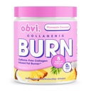 Obvi Collagenic Burn Powder Building 124; Multi- Collagen Peptide Mieszanka z GBB, Ashwagandha & Zielona kawa 124; Ananas Kokosowy, 25 Słupki