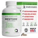 Przywracanie 2 W 1 Colon Cleanse & Detox w / Psyllium - Wspiera trawienie, Blokowanie i Zaparcia Relief dla kobiet i mężczyzn, Gut Detox Cleanse w / Magnezu Infused Colon Cleanser & Detox