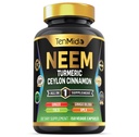 Neem Leaf Supplement - 8in1 Formuła - Połącz z Turmeric, Ceylon Cynamon, Ginger, Tulsi, Ginkgo Biloba, Amla i Black Pepper - Immune Health Support - 150 Kapsułki wegańskie