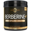 Berberine 1200mg HCL Plus Ceylon Kapsułki cynamonu - Metaboliczne i immunologiczne Suplement Berberine, AMPK Metabolic Activator Complex, Wsparcie sercowo- naczyniowe - Berberine HCL 1200 mg Kapsułki