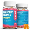 Berberyjskie gumki z Ceylon Cynamon, 1200mg Berberyński suplement HCI dla Metabolic and Energy Support, Wegan, Non-GMO i Żelatyna Free - 60 Count